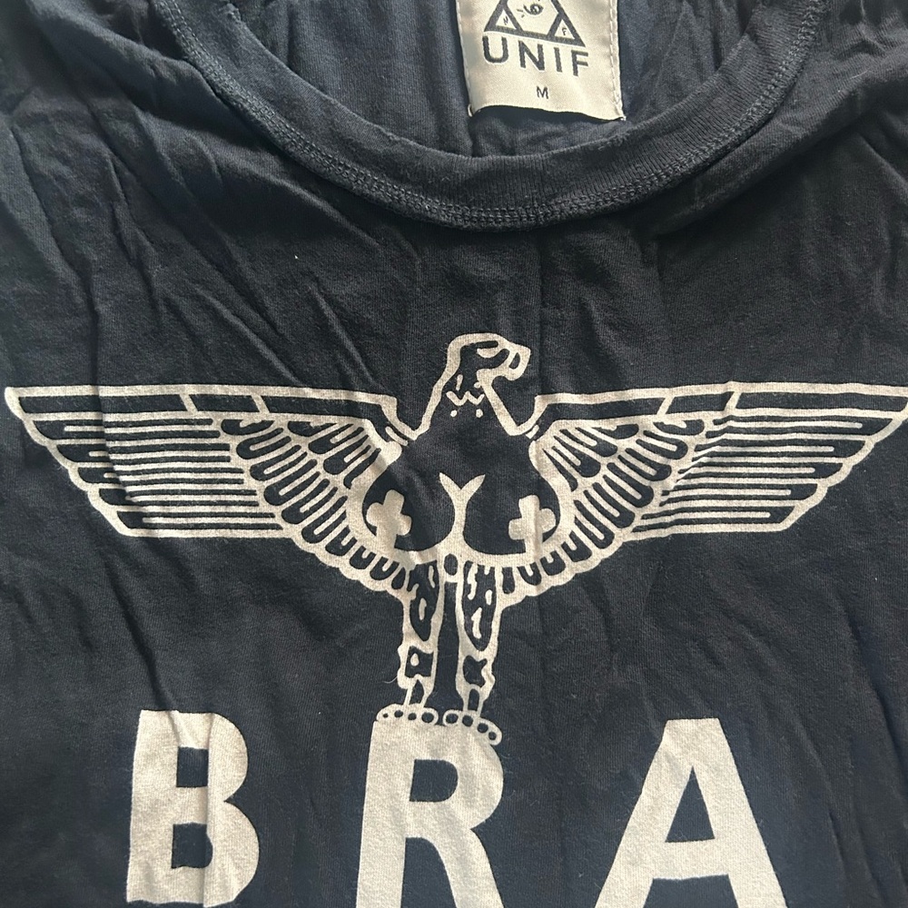 UNIF Black Tee with Eagle Graphic
